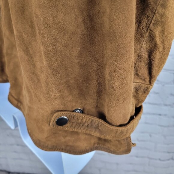 King Ranch Brown Genuine Suede Leather Western Lined Buttoned Vest Size Large L - Picture 15 of 16